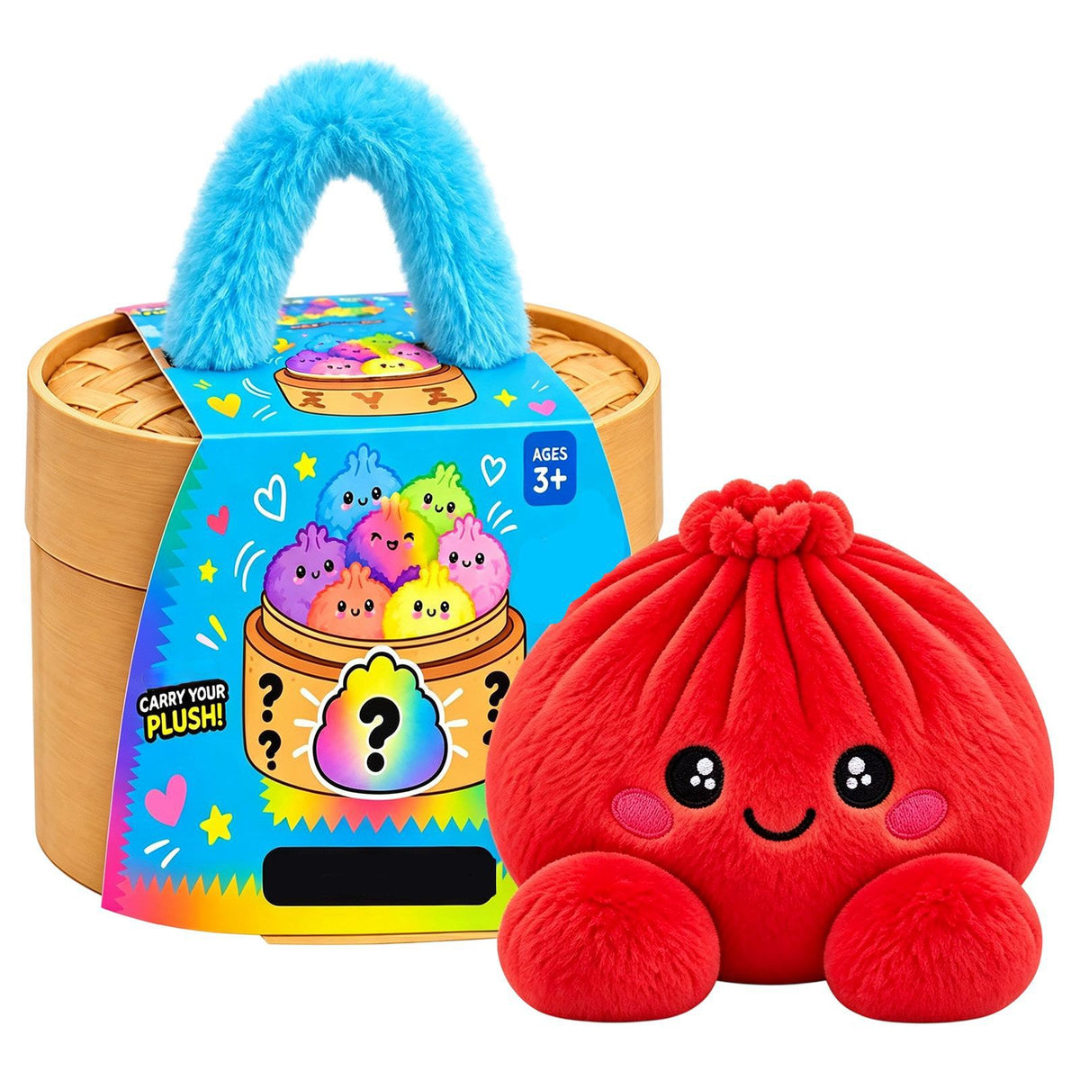 Cute Squishy Plush Dumpling Toy with Steamer Box Stress Relief Gift
