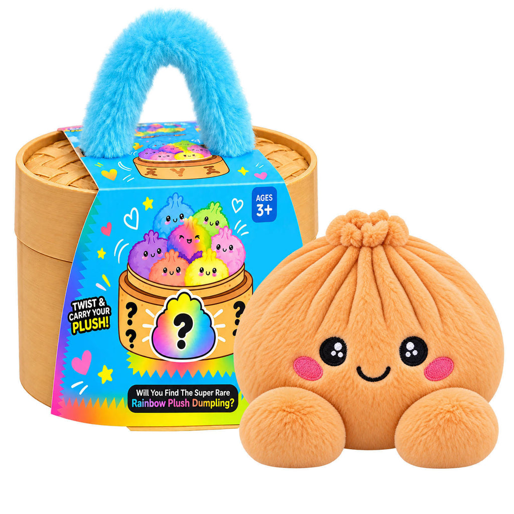 Cute Squishy Plush Dumpling Toy with Steamer Box Stress Relief Gift