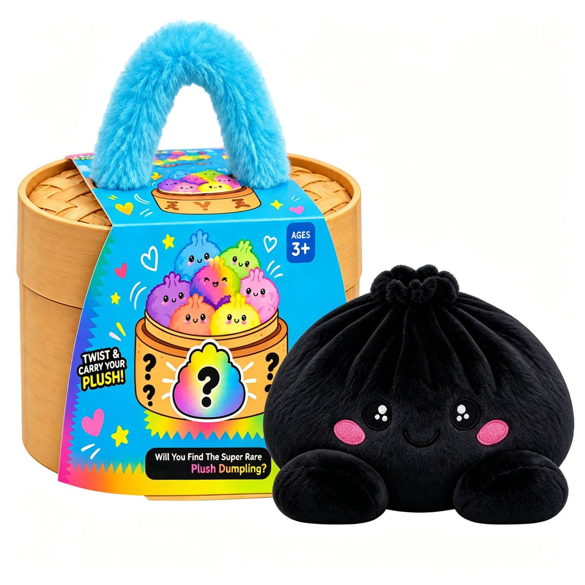 Cute Squishy Plush Dumpling Toy with Steamer Box Stress Relief Gift
