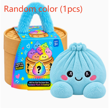Cute Squishy Plush Dumpling Toy with Steamer Box Stress Relief Gift