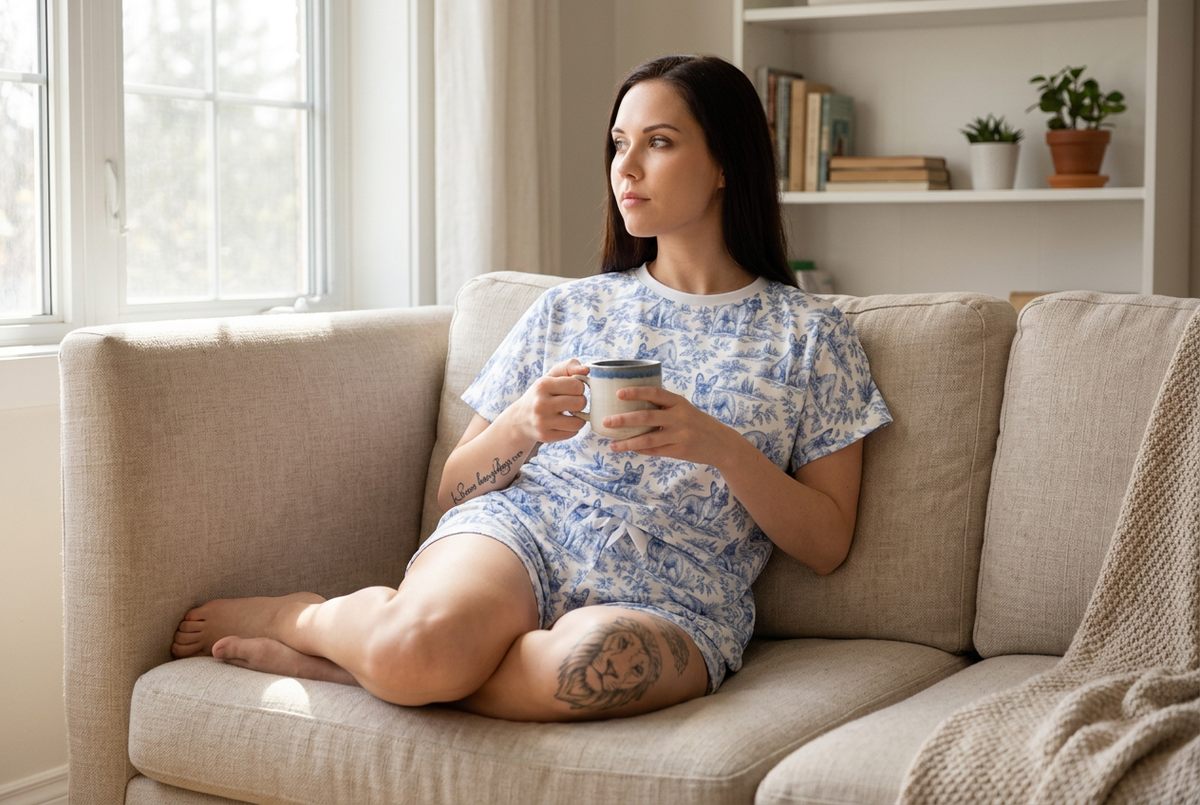 Lifestyle - Blue Frenchie Toile